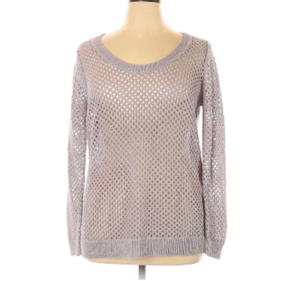 NWT The Frankie Crystal Collection Metallic Scoop Neck Pullover Sweater - Picture 1 of 3